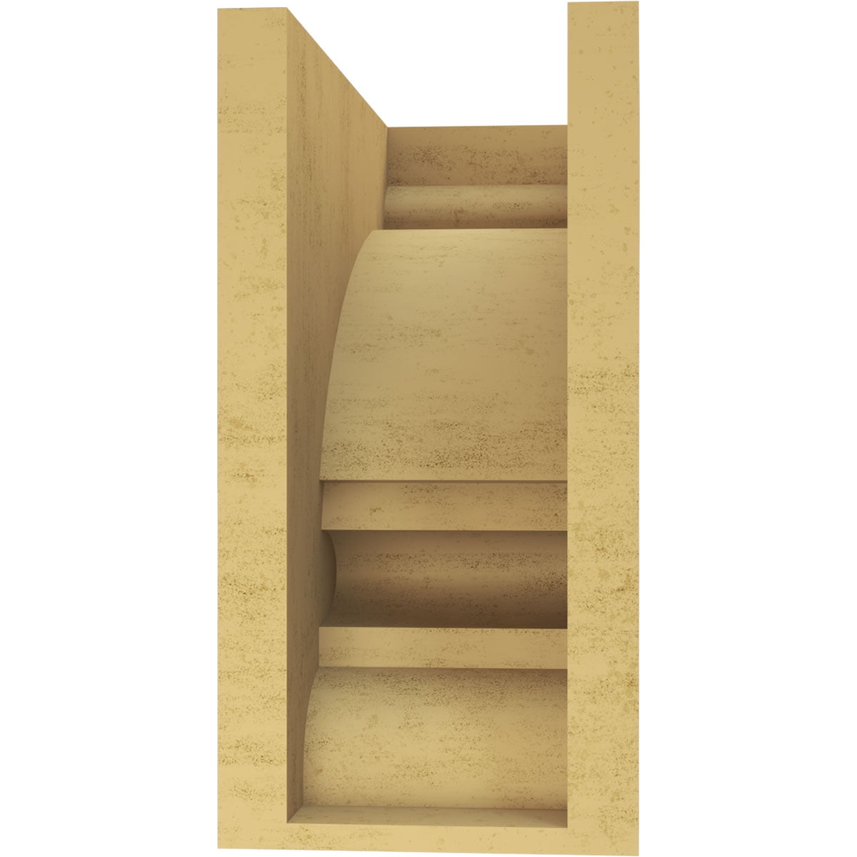 6"W x 12"D x 12"H Classic Diane Rough Cedar Woodgrain TimberThane Corbel, Primed Tan