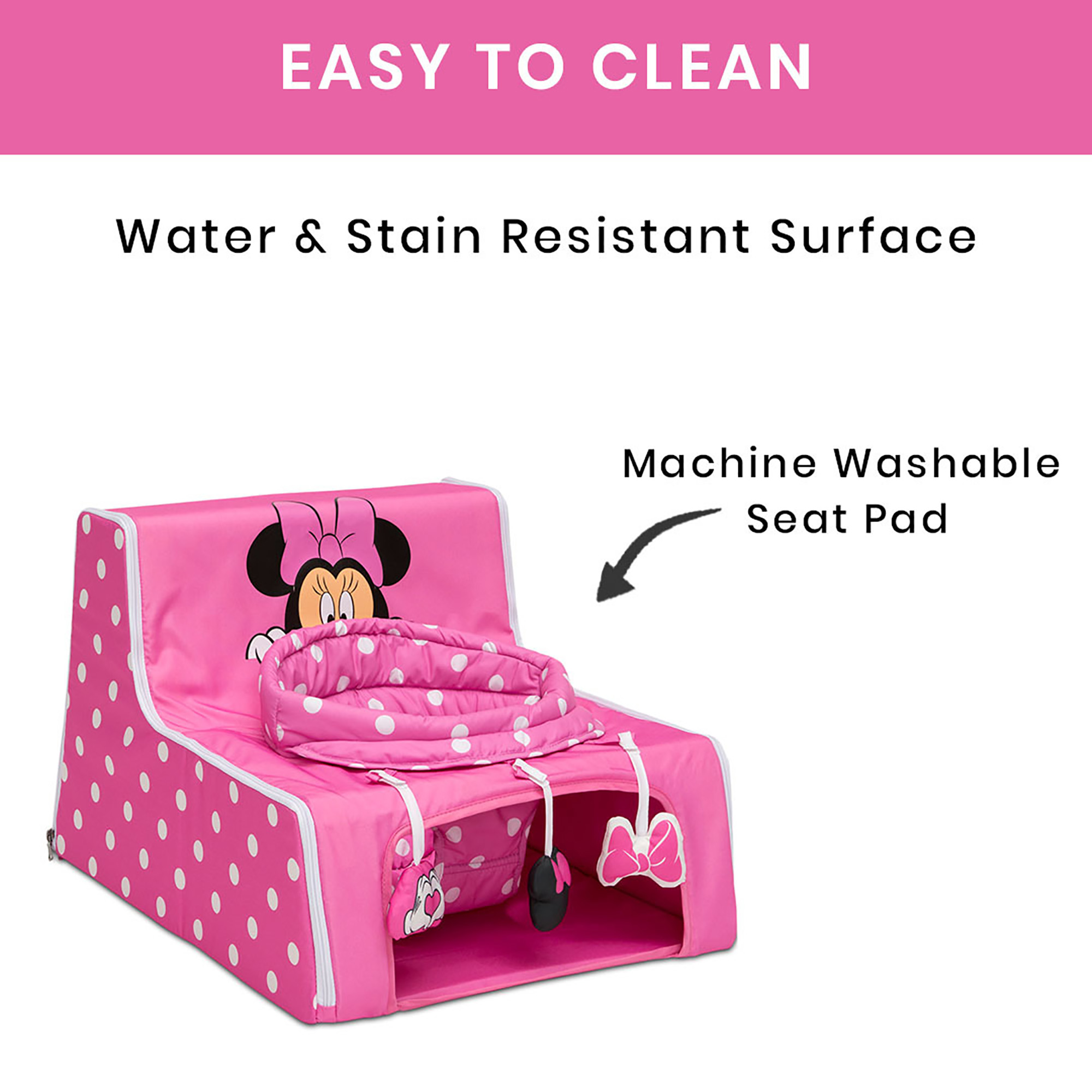 Disney Minnie Mouse Portable Activity Seat for Babies, Pink photo 5