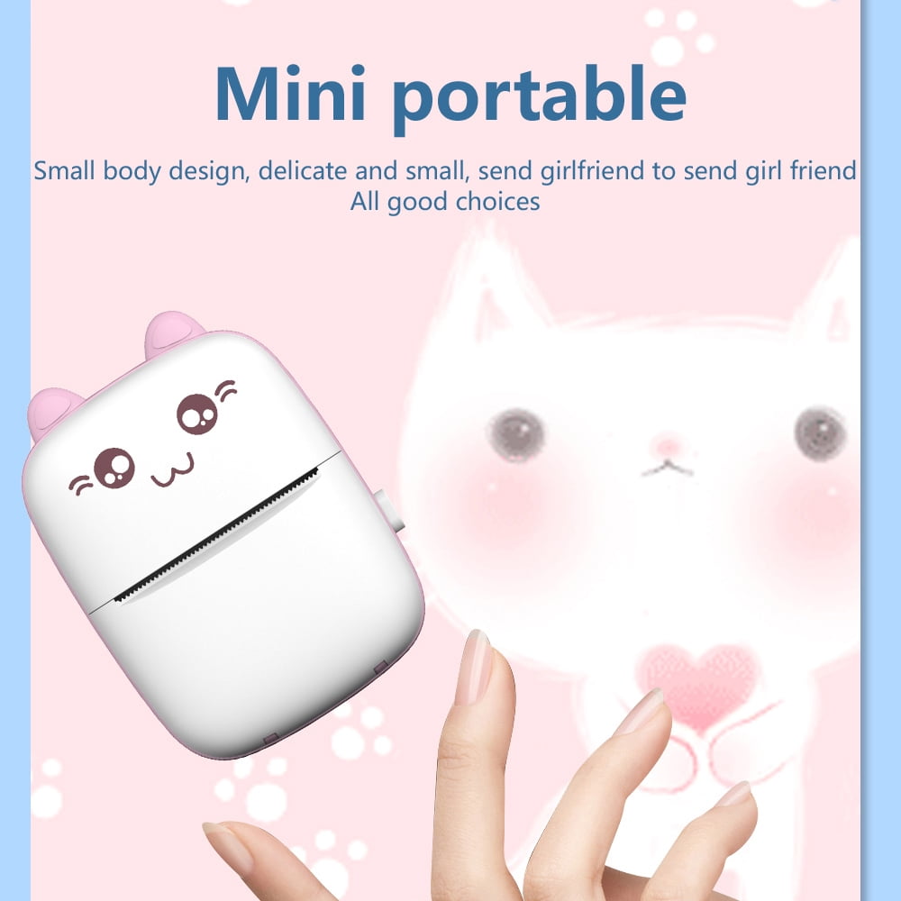 Portable Thermal Printer Wireless Printing Paper Photo Inkless Printer APP controlled Lable Printer, 57mm