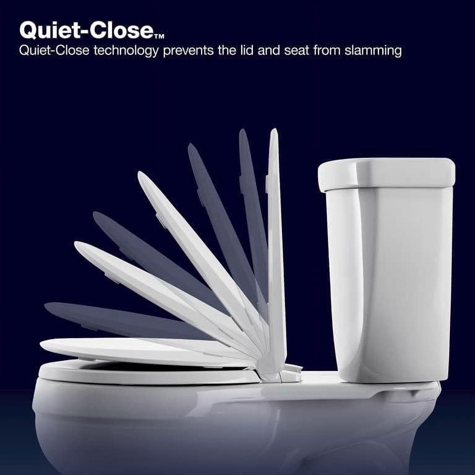 Kohler Brevia Slow Close Elongated White Plastic Toilet Seat