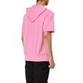 thumbnail image 3 of INSPIRE CHIC Men's Short Sleeve Hoodies Solid Color Zip Up Jackets with Hood S Pink, 3 of 7