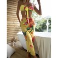 thumbnail image 2 of Traje de baño de 3 piezas con cintura alta y tirantes cruzados para mujer Fridja  nalpqowj51285, 2 of 6
