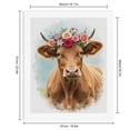 thumbnail image 2 of Paint by Numbers Kit for Adults, Cow With Floral Crown Portrait Paint by Numbers, Easy Paint by Numbers Kit for Adults Beginner, DIY Adult Paint by Number Kits on Canvas, 12x16in Home Decor, 2 of 7