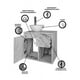 thumbnail image 5 of Gabinete De Baño Con Lavabo CLAIRE Con Ovalin Minimalista, 5 of 7