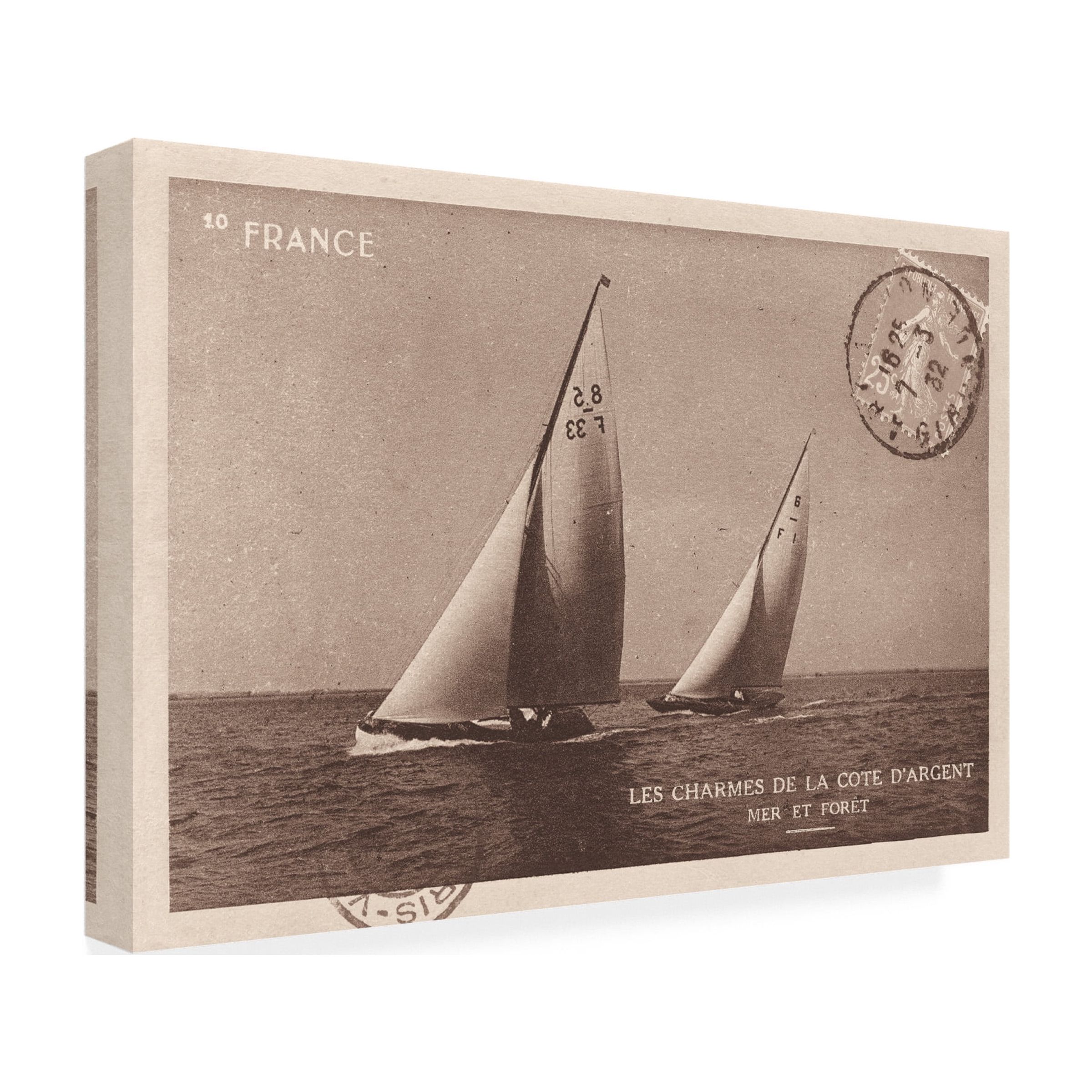 Trademark Fine Art 'Vintage Sailing I Sepia' Canvas Art by Wild Apple Portfolio