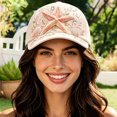 thumbnail image 2 of Lispipm Women's Fashion Baseball Caps Embroidered Rhinestone Decor Cap Ladies Adjustable Outdoor Sun Hat for Travel, 2 of 5