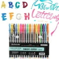 thumbnail image 6 of 12/16/18/24/36/48pcs Neon Fine Arts Metallic Glitter Gel Pens Set Marker Pen Pastel Graffiti 18PCS, 6 of 8