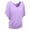 B366 Purple summer tops for women clearance under $5, variant on Cagogo Women Loose Fitting V Neck Ruched Tops Under $5 Summer Dolman Short Sleeve Solid Color Plain Shirts Trendy Summer Green Tshirt Outfits Mothers Day Gift