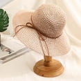thumbnail image 2 of ZQUUVOU Womens Beach Sun Straw Hat Solid Color Fashion Cute Foldable Sun Hat with Wide Brim Fisherman Hat Beach Vacation Pink, 2 of 5