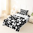 thumbnail image 3 of Castle Fairy Abstract Split Circle Twin Sheets 3pcs,Retro Curved Bedding,Black White,1 Flat Sheet, 1 Fitted Sheet and 1 Pillowcase, 3 of 7