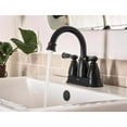 thumbnail image 2 of Moen Banbury Matte Black Centerset Bathroom Sink Faucet 4 in., 2 of 6
