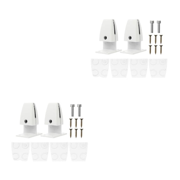2 PCS Desktop Bezel Clip Dual Monitor Mount Stand Riser White