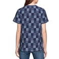 thumbnail image 7 of Wukai Blue Gingham Buffalo Check Youth Unisex Short Sleeve T-Shirt for Boys, Girls, Teens, and Kids-X-Small, 7 of 7