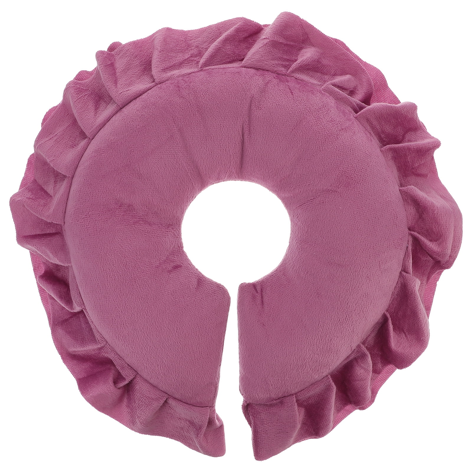 Face Massage Sleeping Lying Pillow Cotton Pad for Beauty Salon Massage Parlors (Rose Red)
