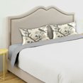 thumbnail image 3 of Yayeee Pillowcase Standard Size Set of 2 Satin Wrinkle Resistant Pillow Case, Beige Birds, 3 of 7