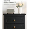 thumbnail image 6 of LAZZO 3-Drawer Nightstand Set of 2, Storage Side End Table for Bedroom and Living Room, Black, 6 of 7