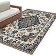 thumbnail image 2 of 3'x5' Area Rugs, Navy Blue Brown Southwestern Indoor Outdoor Area Rug for Living Room Bedroom, Boho Retro Geometric Ethnic Washable Bathroom Rugs Kitchen Floor Carpet Mats Home Decor Aesthetic, 2 of 8