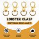 thumbnail image 4 of 50 Pcs Swivel Clasps Lanyard Snap Hook, Lobster Claw Clasp Gold, 4 of 5