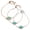 Green, variant on Adjustable Bracelet Slider Opal Cubic Zirconia Hamsa Gold Green Pink 8.3" P500-Green-Rose Gold