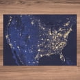 thumbnail image 3 of Ambesonne Night Jigsaw Puzzle, America Continent Space, Heirloom-Quality Fun Activity for Family Durable Cardboard, 1000 pcs, Mustard Navy Blue, 3 of 5