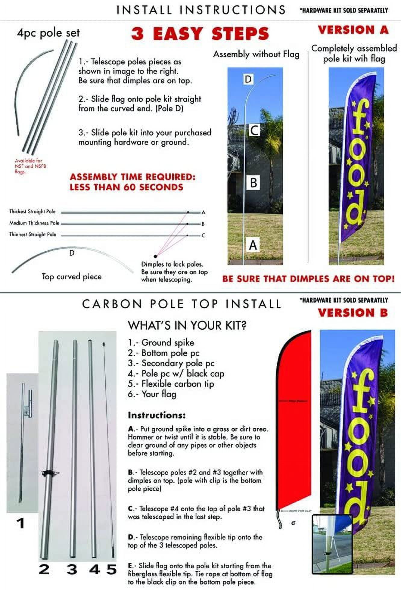 Movistar Advertising Feather Banner Swooper Flag Sign with Flag Pole Kit and Ground Stake