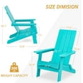 thumbnail image 3 of Dycanpo Folding Adirondack Chairs Set of 6, Hdps Poly Outdoor Chair Weather Resistant, Aruba Blue, 3 of 7