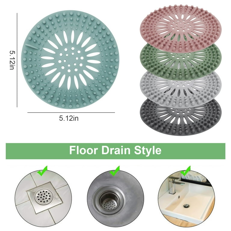 OUPAI Drain Hair Catcher Durable Silicon, Hair Stopper for Shower