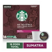 Starbucks Dark Roast K-Cup Coffee Pods — Sumatra for Keurig Brewers — 1 box (16 pods)