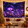 thumbnail image 3 of Moon Stars Forest with Rich Glowing Mushroom Broad, Mystical Fantasy for Space Lovers, Galaxy Room Decor, Mother'S Day Gift, Tapestry Wall Hanging for Bedroom and Dorm, 3 of 7