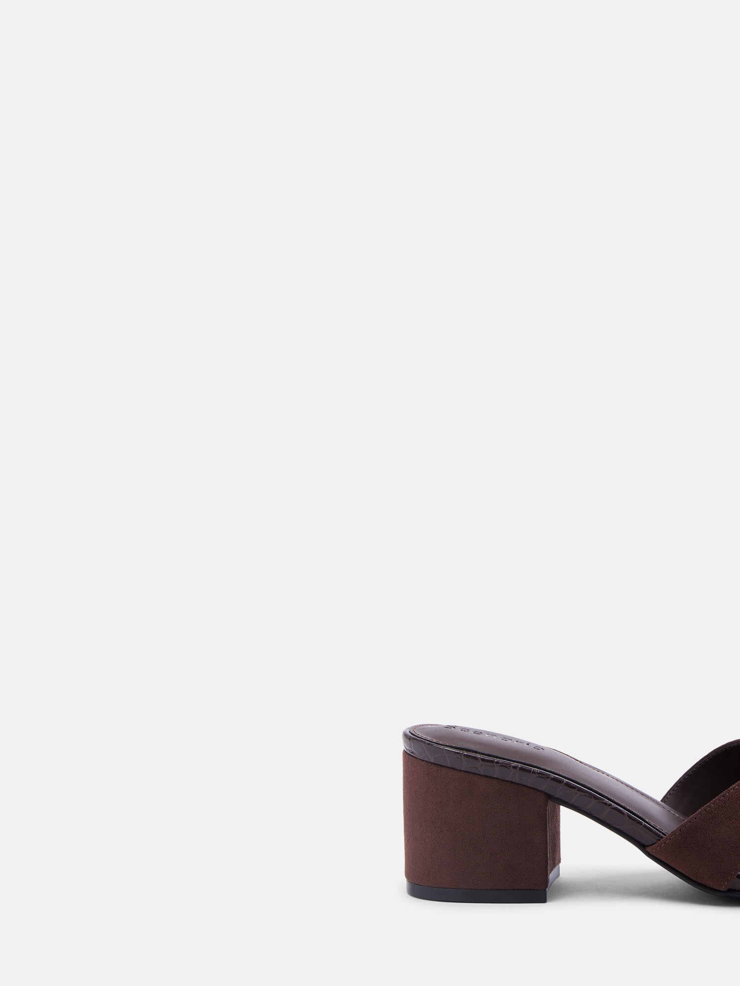 Scenario Women's Faux Croc Block Heel Sandals
