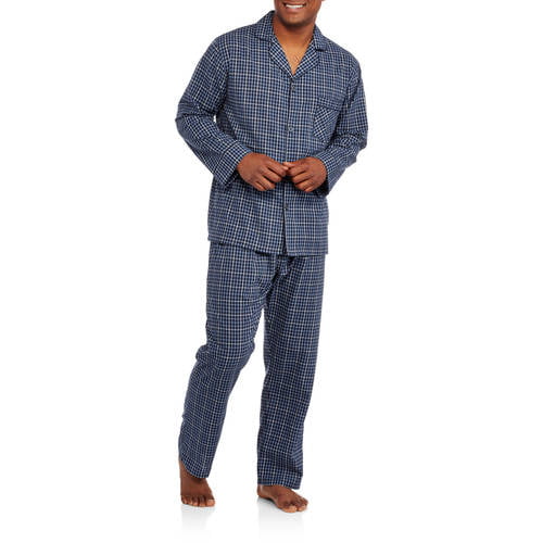 Hanes - Hanes Men's and Big Men's Long Sleeve, Long Pant Woven Pajama ...