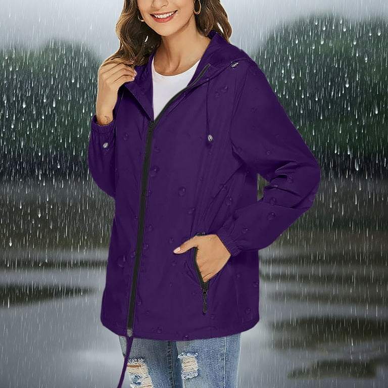 Sevevn Rainproof Jacket For Women Waterproof Windbreaker Sevevn Rainproof Jacket For Women Waterproof Windbreaker