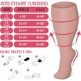 thumbnail image 4 of 4 Pairs Plus Size Compression Socks for Women & Men, Wide Calf 20-30mmhg for Circulation, Running, Nurse, Pregnant, 4 of 5