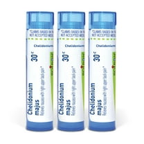 Boiron Chelidonium Majus 30C, Homeopathic Medicine for Nausea With Right Upper Back Pain, 3 Count (3 x 80 Pellets)