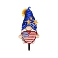 thumbnail image 2 of Patriotic Gnome Garden Stake,4th of July Red White Blue Decorative Yard Art,Weatherproof Outdoor Decor for Independence Day Memorial Day,Lawn,Pathway,Cemetery,Grave, 2 of 5