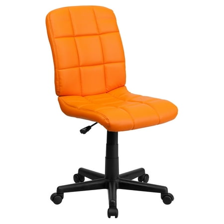 Flash Furniture Mid-Back Quilted Vinyl Swivel Armless Task Office Chair, Multiple