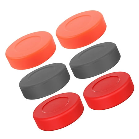 SEWCHICS 6-Pack Plastic Hockey Pucks in Assorted Colors PVC for Family Games, Table Equipment, and Sports Accessories