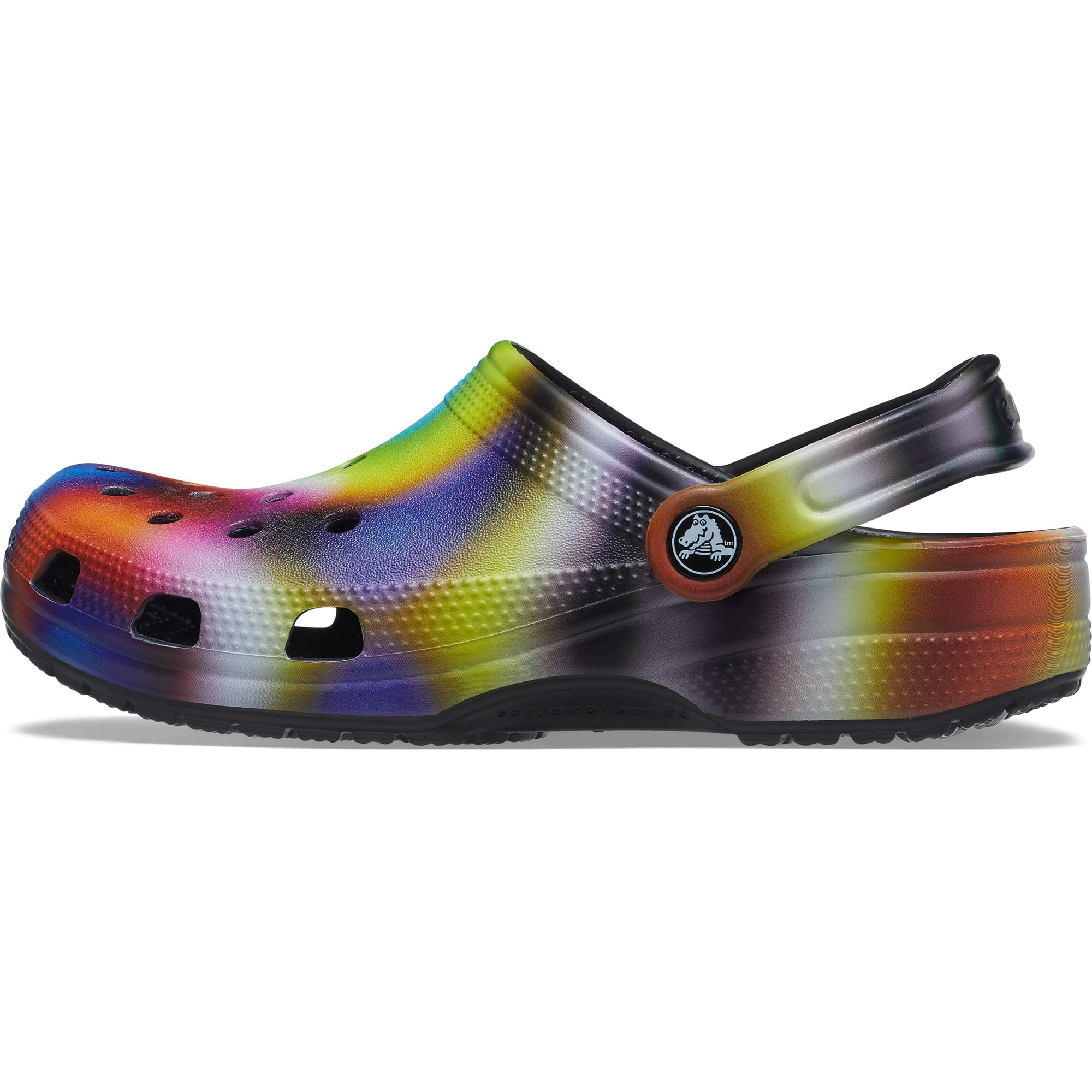 Crocs Men s and Women s Classic Tie Dye Clog Solar Rainbow 9 US Walmart