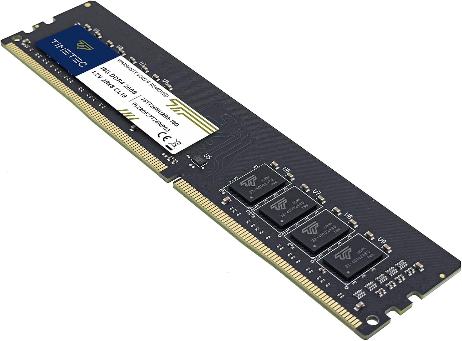 Timetec 16GB DDR4 2666MHz (PC4-2666V) PC4-21300 UDIMM Desktop RAM – 288-Pin 1.2V CL19 Non-ECC Unbuffered DIMM Memory Module Upgrade