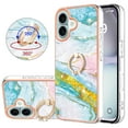 thumbnail image 2 of Case for MOTO Edge 20 Lite Marble-patterned phone case with 360° rotating ring stand - Stylish and practical protection, 2 of 6