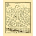 thumbnail image 3 of Bowen 15x17 Black Modern Framed Museum Art Print Titled - Detroit, Plan Michigan Plan - Bowen 1807, 3 of 5