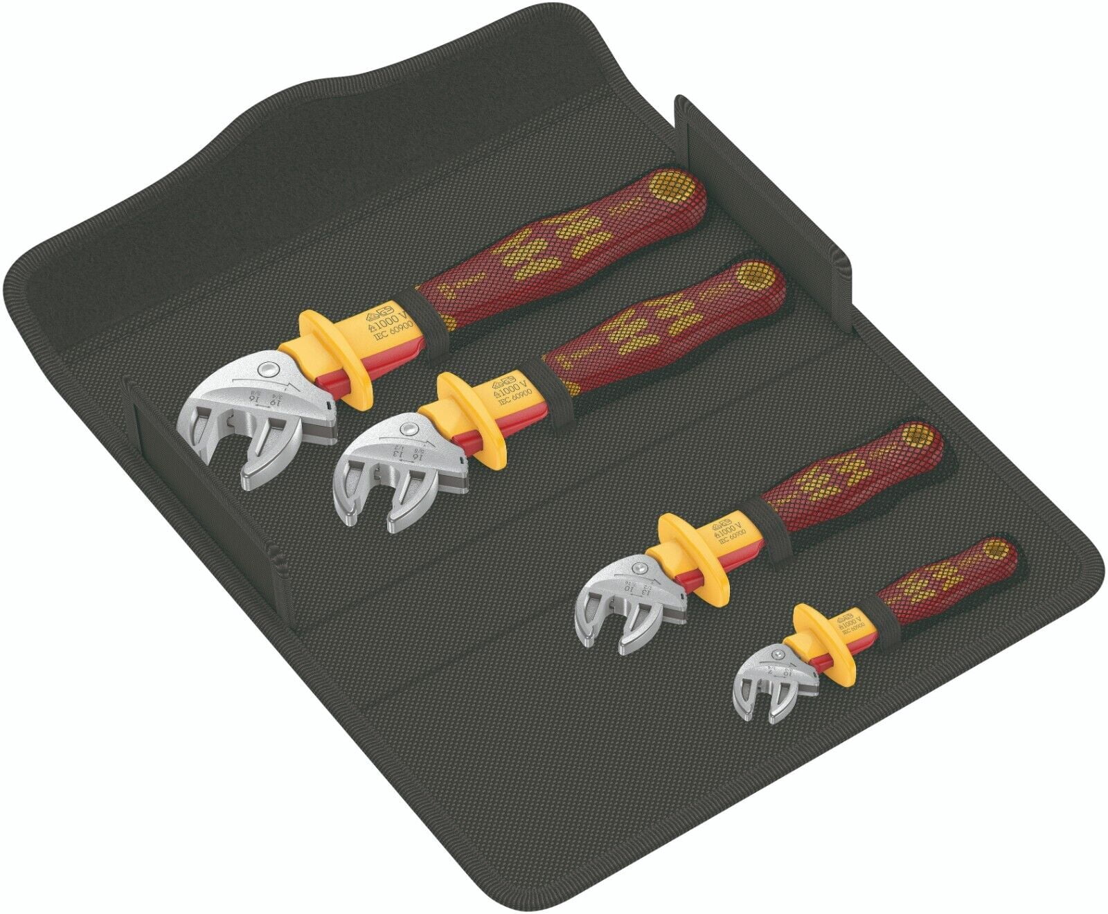 Wera 020170 Joker 6004 VDE Self-setting Wrench Set 1, 4 Pieces