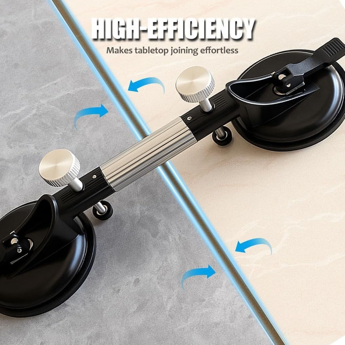 Countertop Alignment Clamps 2025 Upgraded Adjustable Granite Seam Setter Tools for Stone, Marble & Quartz Countertop Installation, Seamless Seam Setter with Heavy Duty Suction Cups