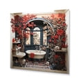 thumbnail image 2 of Designart "Red Modern Bathroom beauty II" Bath & Laundry Metal Wall Art Prints, 2 of 5