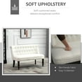 thumbnail image 5 of HomCom Loveseat, Cream White, 5 of 9