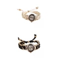 thumbnail image 1 of 2Pcs Braided Rope Lady Quartz Watch Vintage Wristwatches Luxury Strap Jewelry, 1 of 7