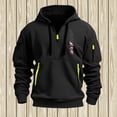 thumbnail image 2 of CONROSES Mens Fleece Hoodies Patriotic Graphic Hoodie for Men Long Sleeve Half Zip Pullover Hooded Sweatshirt Soft Fall Winter Sweatshirts With Pocket, 2 of 4