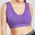 thumbnail image 4 of CALAFEBILA Womens Plus Size Bra Sports Purple Underwire Comfortable Unpadded Full Cup High Impact Walking Bra,XXXXL, 4 of 9