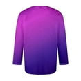 thumbnail image 4 of LUOGENLI T-shirts pour Homme pour Hommes Hommes T-Shirt à Manches 3/4 Décontracté T-shirts à Manches Trois Quarts Confortable Col Ras du Cou Couleur Unie Coupe Ajustée Tee T-shirts Amusants pour Hommes T-shirts Graphiques la Saint-Patrick Violet Foncé TTTTG, 4 of 4