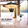 thumbnail image 6 of SKYSHALO Ceiling Mounted Patio Warmer, 1500W Electric Infrared Heater for Outdoors/Indoors, IP34 Rated with 23.6 inch Pull Cord & 20 inch Chain, Suitable for Deck, Patio, Dining Area, Workshop, 6 of 9